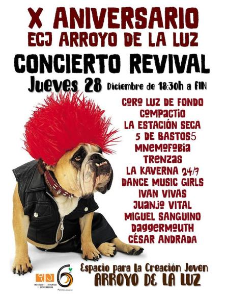 El ECJ de Arroyo de la Luz celebrará el concierto Revival por su X aniversario