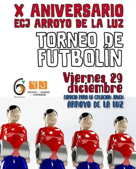 El ECJ de Arroyo de la Luz celebrará un torneo de Futbolín por su X aniversario