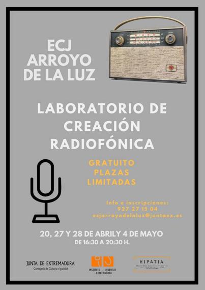 Curso de Creación Radiofónica en el Espacio para la Creación Joven de Arroyo de la Luz