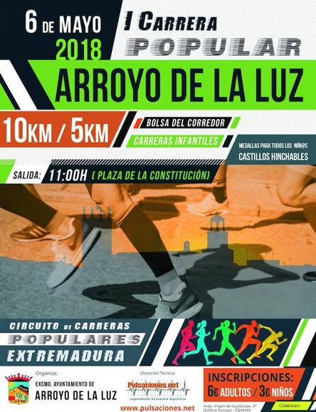 Estas serán las calles cortadas durante la I Carrera Popular de Arroyo de la Luz