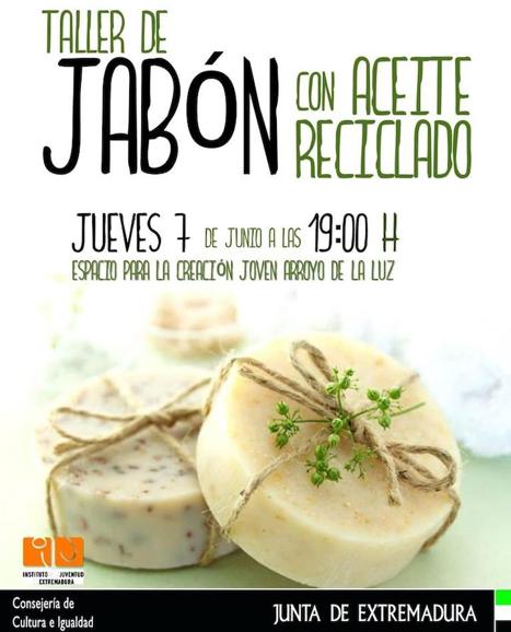 Taller de elaboración de jabón con aceite reciclado en el ECJ de Arroyo de la Luz