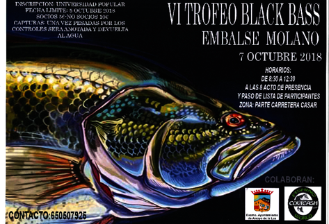 La localidad celebrará el VI Trofeo de black bass el próximo 7 de octubre