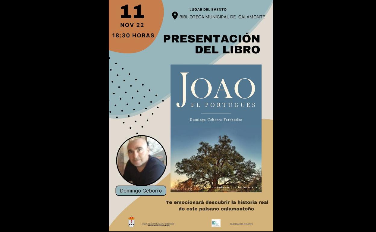 El calamonteño Domingo Ceborro presenta su novela 'Joao, el portugués'
