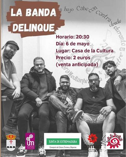 La Banda Delinque ofrece un concierto en Calamonte