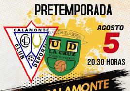 El CD Calamonte comienza la pretemporada frente al UD La Cruz Villanovense