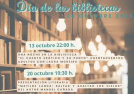 La biblioteca de Calamonte organiza varias actividades para el Día de las Bibliotecas