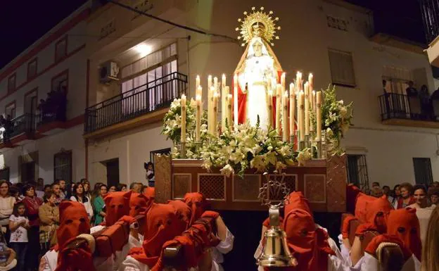 Virgen de la Amargura, en su salida penitencial del año pasado. 
