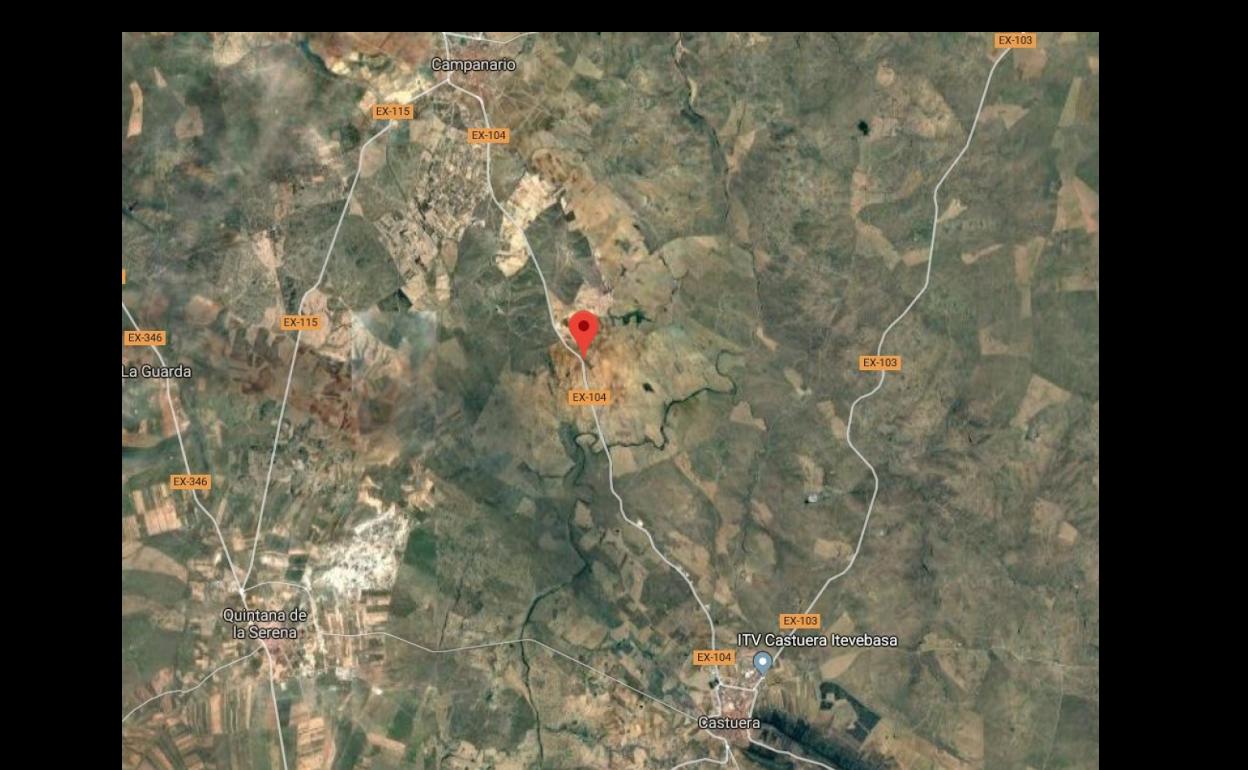 Tres jóvenes resultan heridos, uno grave, en un accidente entre Campanario y Castuera