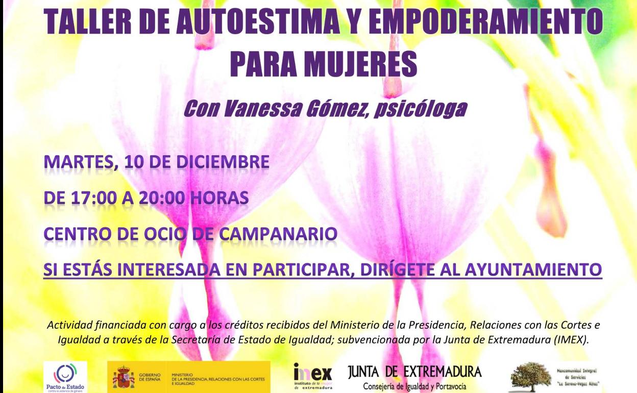 La psicóloga Vanessa Gómez imparte un taller de autoestima y empoderamiento