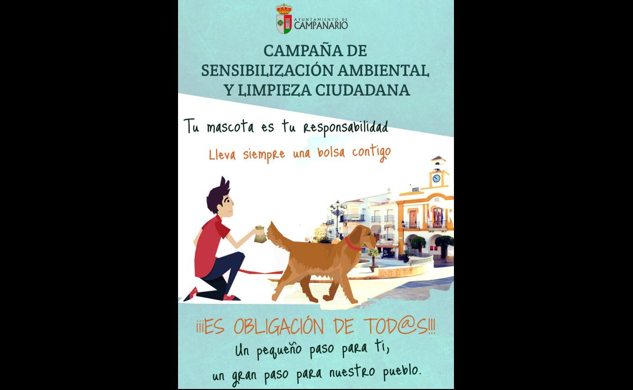Una campaña conciencia sobre la recogida de los excrementos de los perros