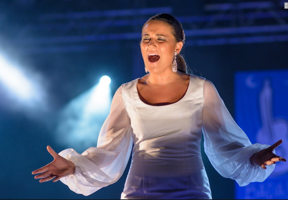 La cantaora Celia Romero. 