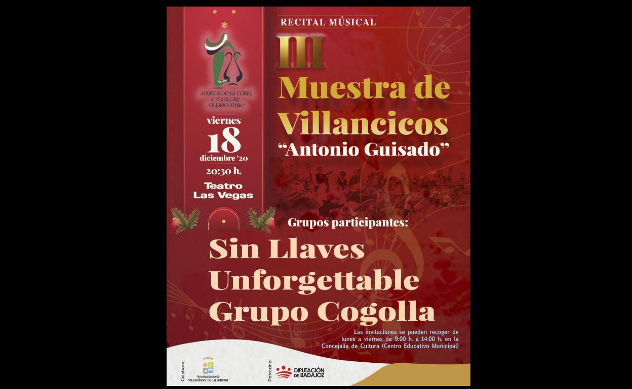 Cartel de la muestra de villancicos. 