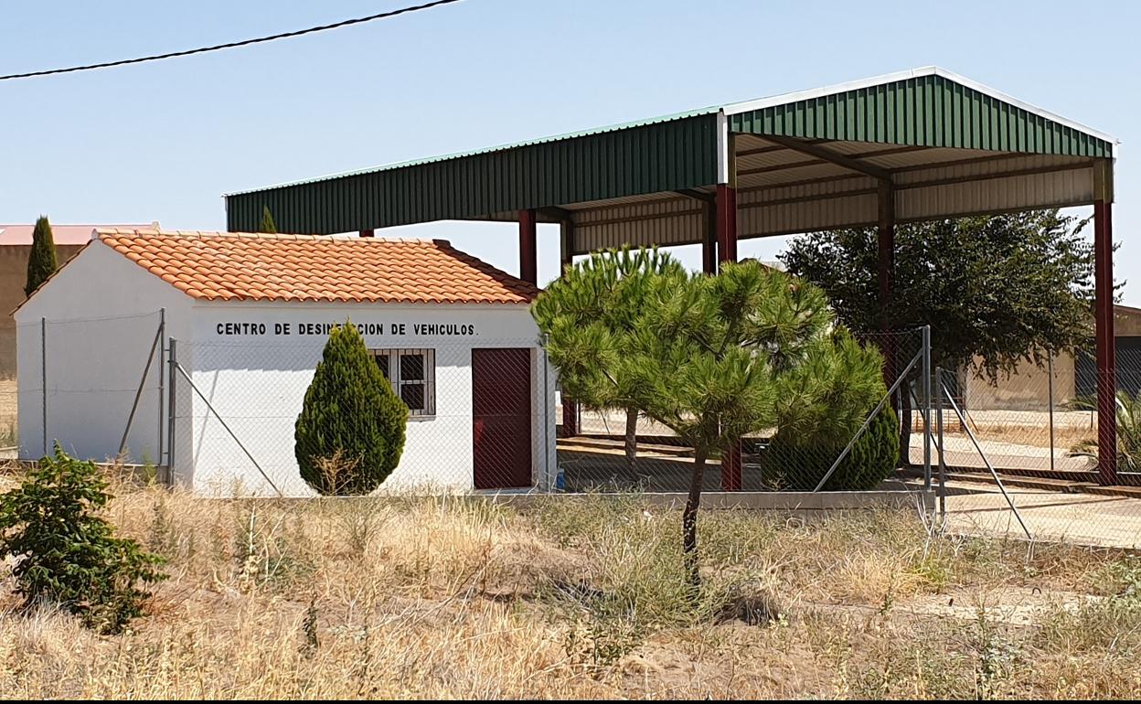 Centro de Desinfección de Vehículos, donde se hará el cribado masivo en Campanario. 