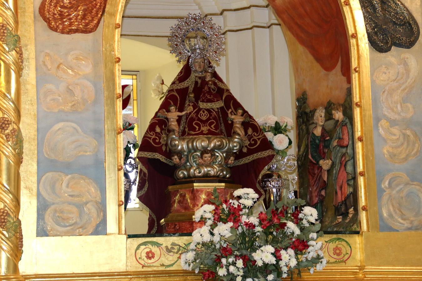 Restauración de los esgrafiados del camarín de la ermita de Campanario. 