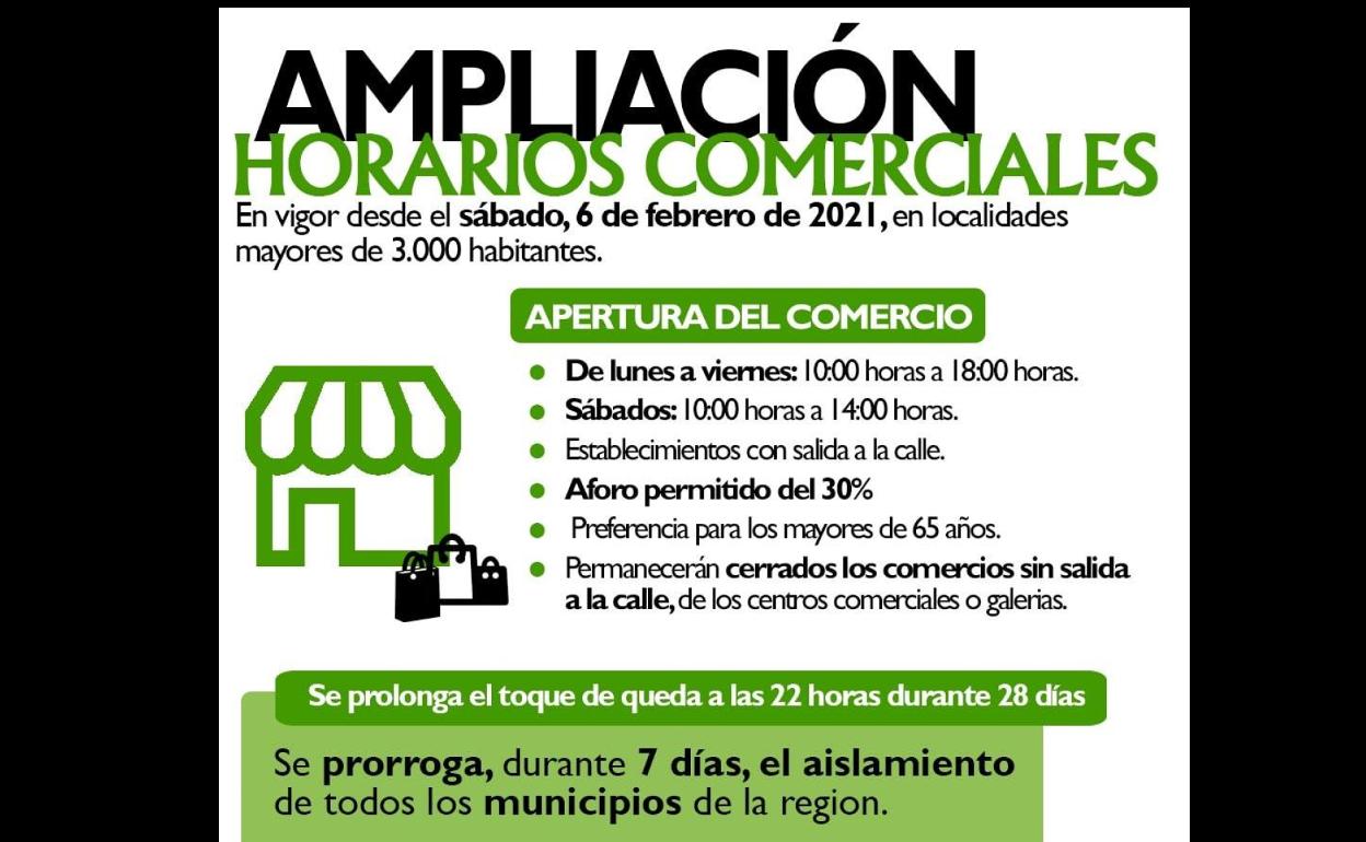 El comercio de Campanario podrá abrir hasta las seis la tarde y el sábado por la mañana