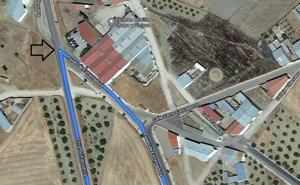 Lugar donde se ha producido el accidente. 