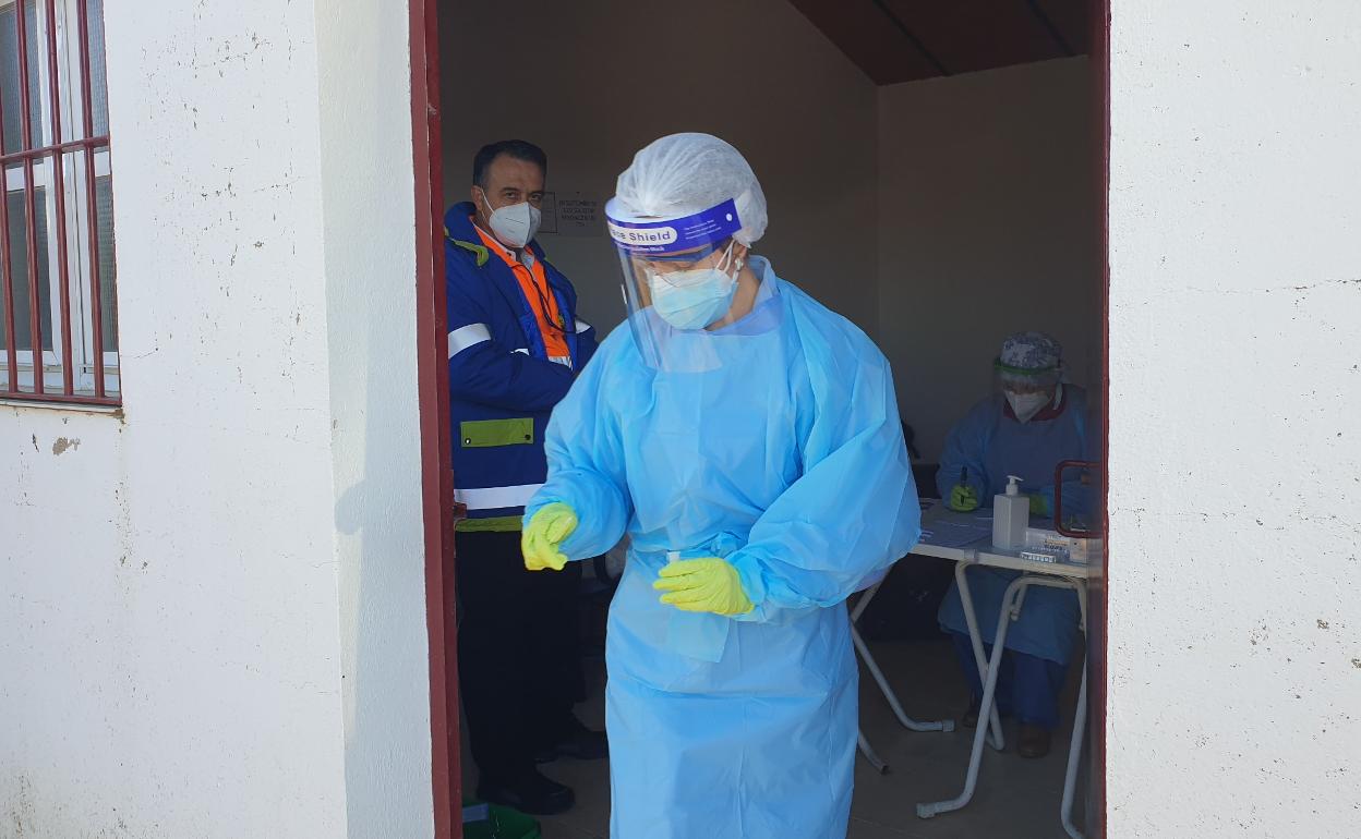 Realización de test de antígenos en Campanario. 