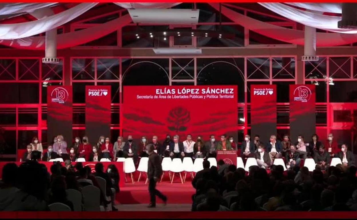 Congreso socialista regional en el que ha sido designado para el nuevo cargo Elías López.