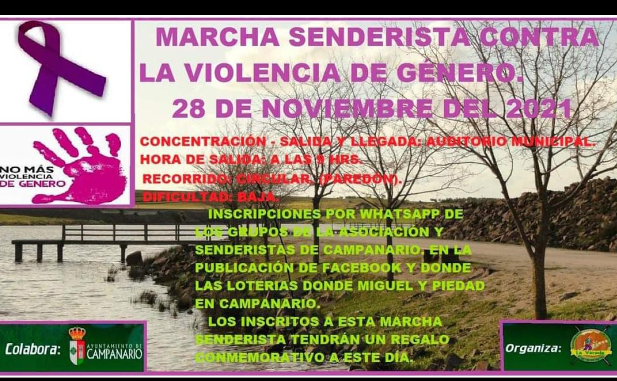 Una marcha senderista servirá para mostrar el rechazo a la violencia de género