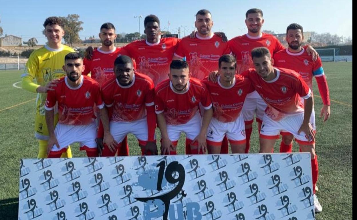 Once inicial del C.F. Campanario en el partido frente al Calamonte U.D. 