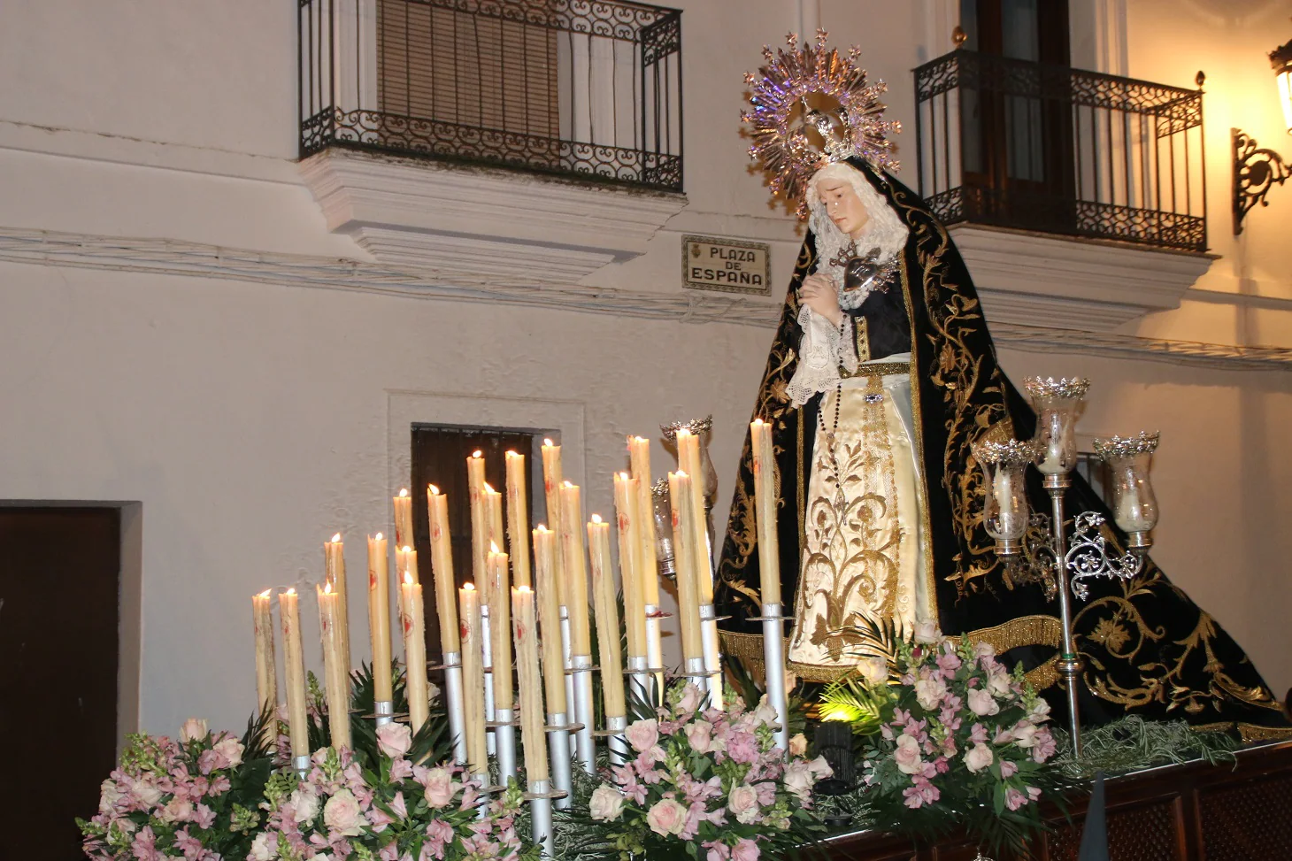 Celebración de las procesiones del Jueves Santo en Campanario. 