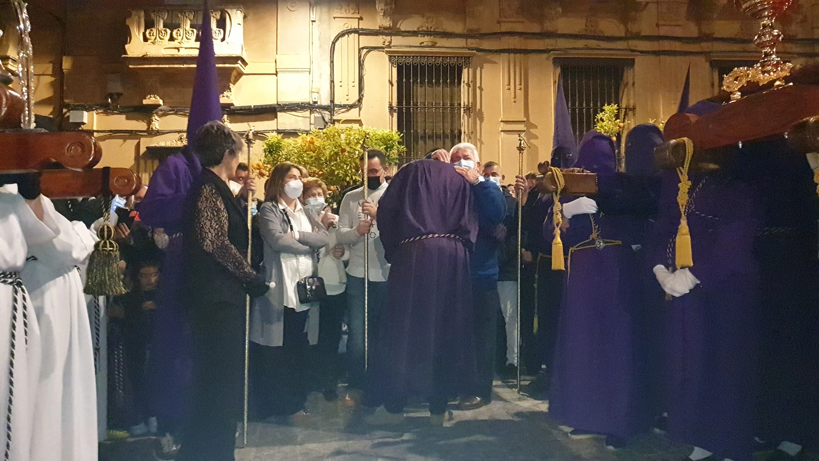 Celebración de las procesiones del Jueves Santo en Campanario. 