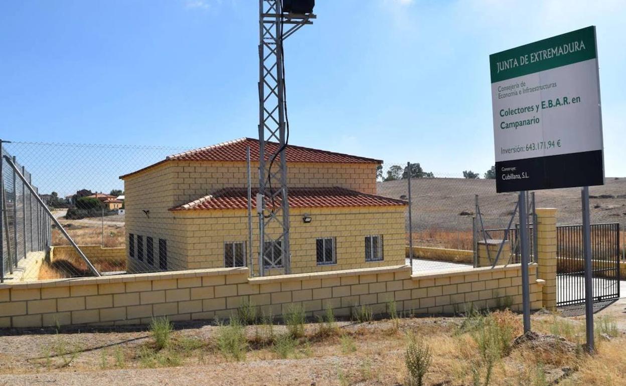 Caseta de la EDAR en Campaanrio. 