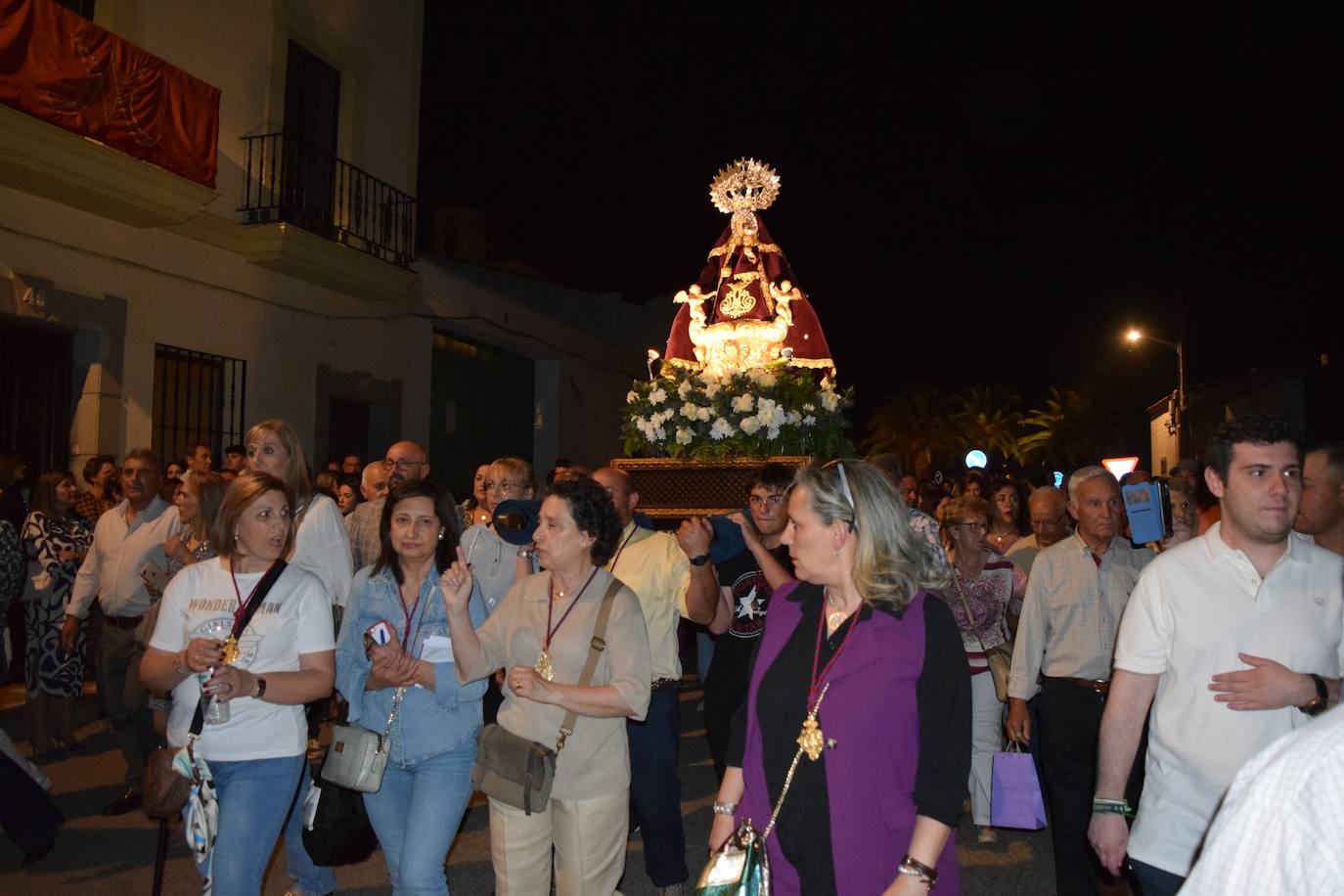 Bienvenida de la Virgen de Piedraescrita el pasado 2023.