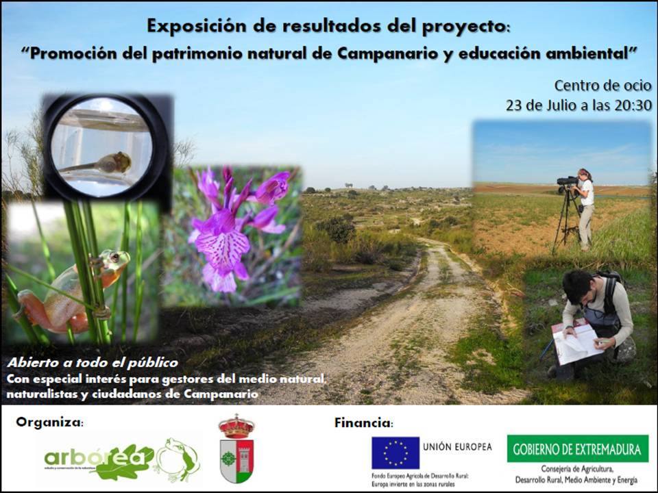 Exponen hoy los resultados del proyecto de promoción del patrimonio natural de Campanario