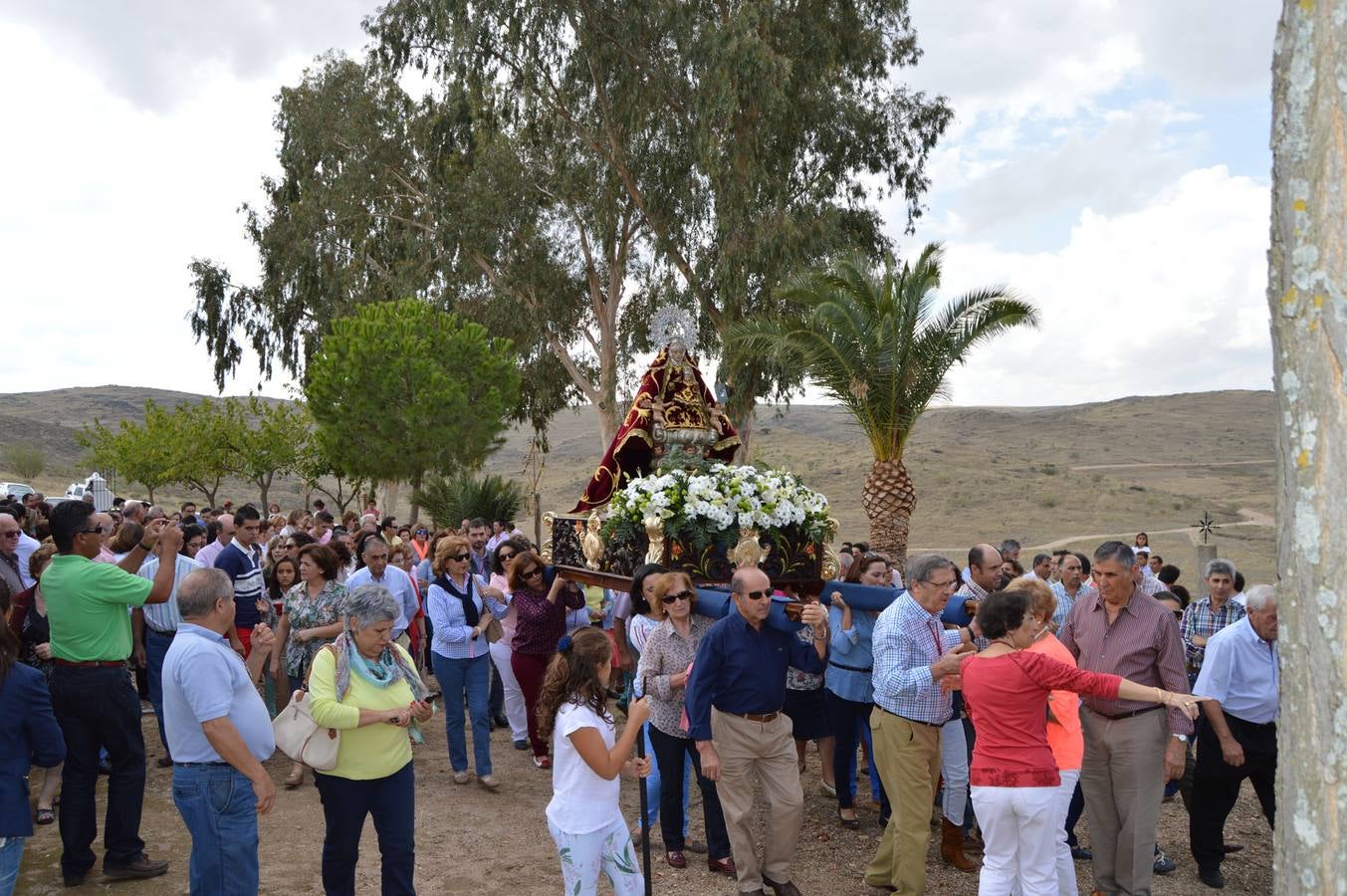 Procesión de la Virgen en su ermita en la Coronación del año pasado. F. H.