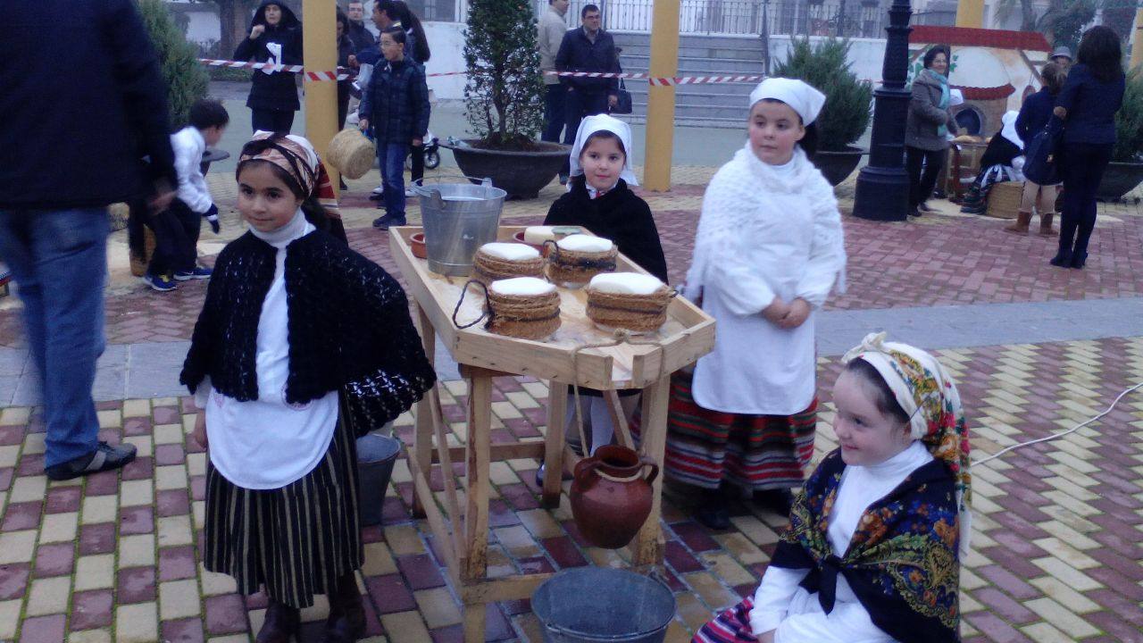 Escena del belén viviente del AMPA, el año pasado. 