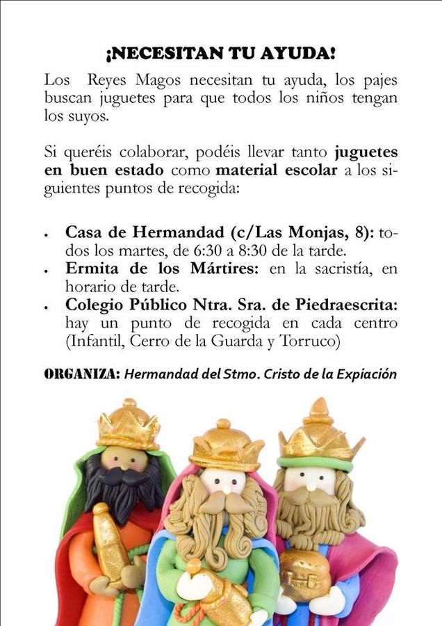 La Hermandad de la Expiación demanda colaboración en su campaña de juguetes