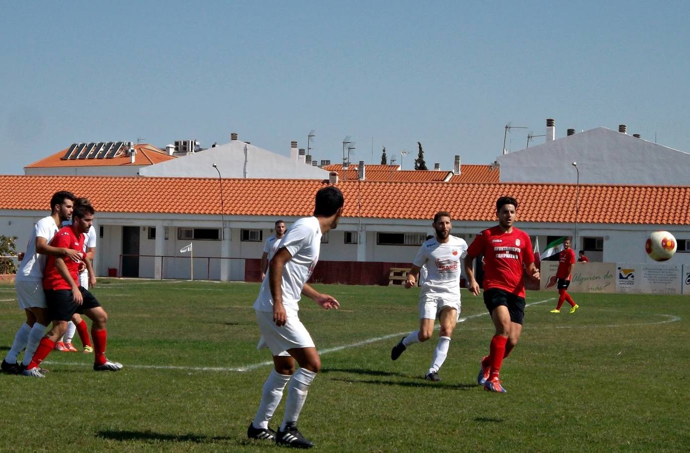 Imagen del partido de ida en Llerena. 