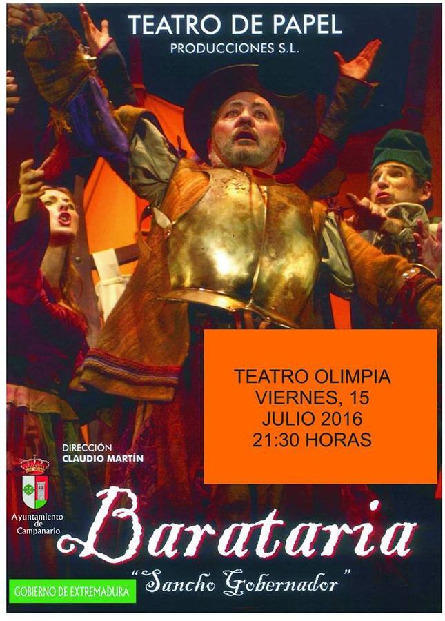 El cine Olimpia acoge mañana la obra 'Barataria', a cargo de Teatro de Papel