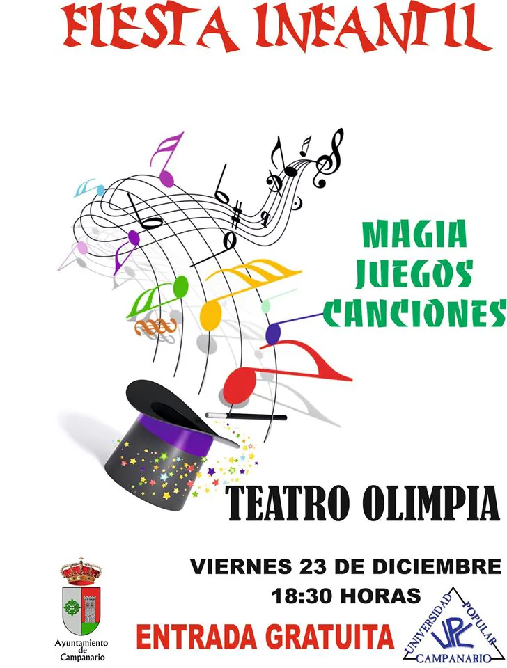 Fiesta infantil, este viernes 23 en el teatro Olimpia