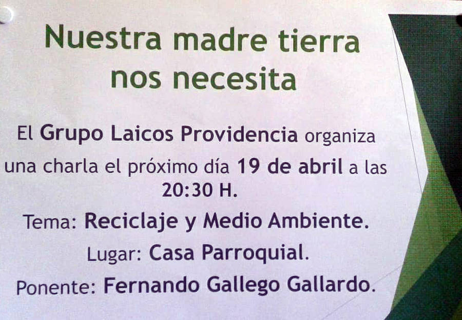 Charla sobre el reciclaje y el medio ambiente, mañana