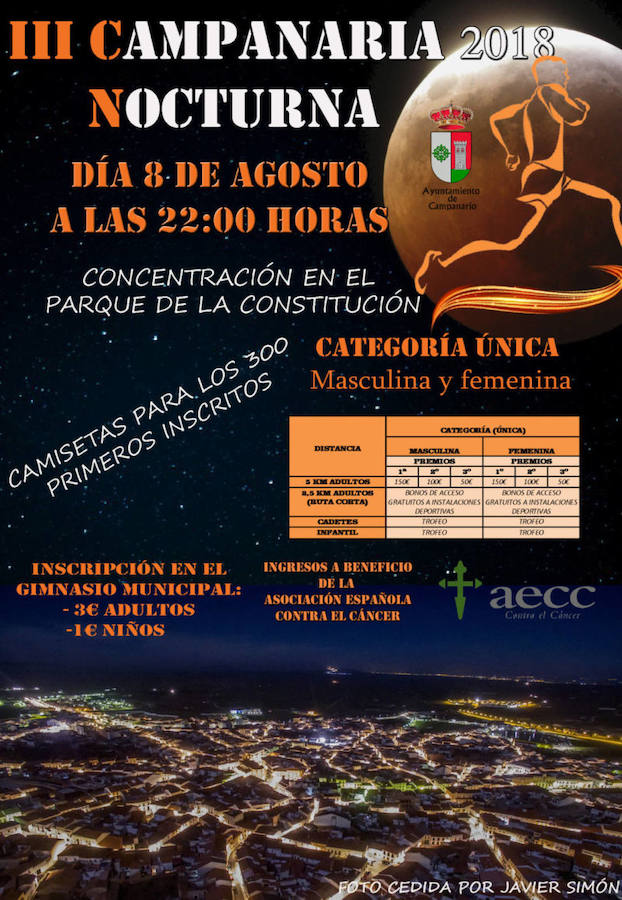 La 'Campanaria Nocturna' se disputará el 8 de agosto