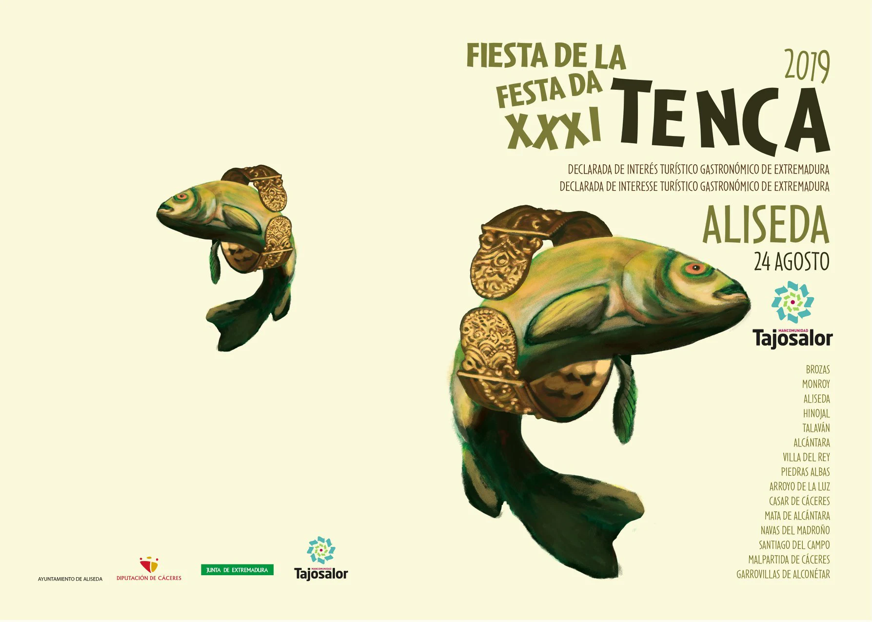 La Fiesta de la tenca será este año en Aliseda del 23 al 25 de agosto