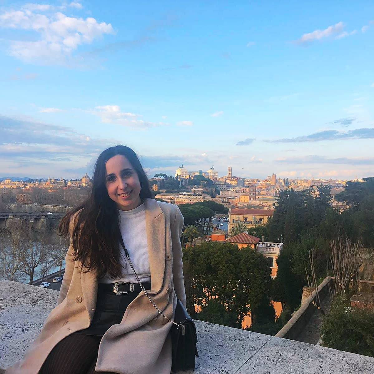 Cristina Barbancho, en una imagen durante su estancia como estudiante en Italia. 