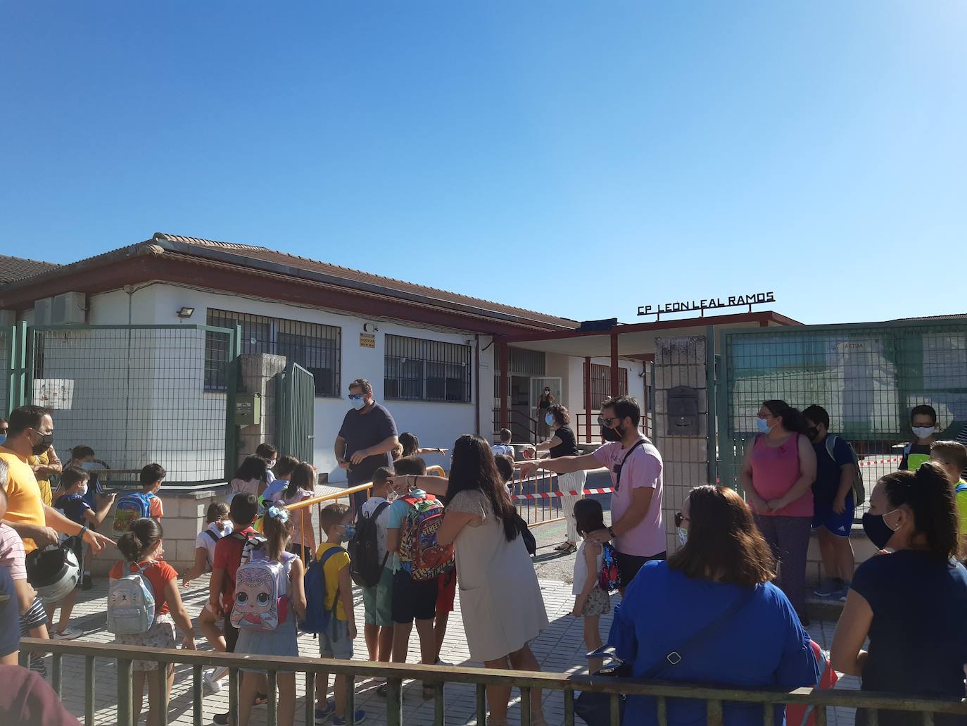Imagen del primer día de vuelta a las aulas. 