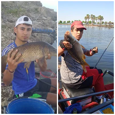 Alberto y Samuel, jóvenes promesas de la pesca de competición. 