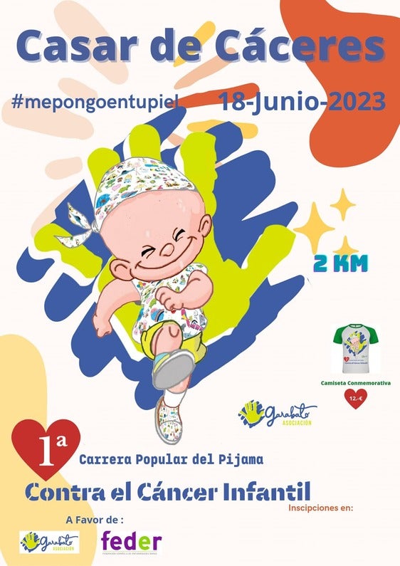 Casar de Cáceres se une a la I Carrera popular del pijama contra el cáncer infantil