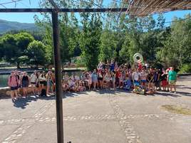 Algunos de los participantes en la primera excursión organizada a Jerte el pasado 13 de julio.