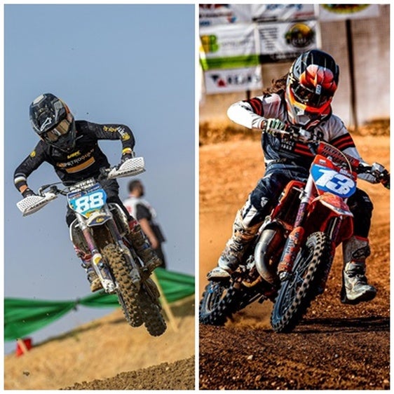 Los pilotos Mario García Tovar y Alba Sánchez Vargas hacen podio por primera vez en el Campeonato de Extremadura de motocross