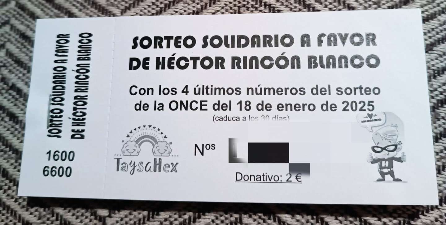 Imagen principal - Nuevo sorteo solidario a favor de Héctor Rincón para afrontar los gastos de un ensayo para frenar el Tay-Sachs