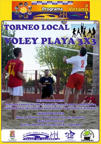 Organizan el torneo de voley playa para jóvenes
