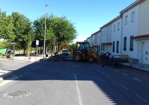 Instalan un nuevo paso elevado en la Ronda de la Charca