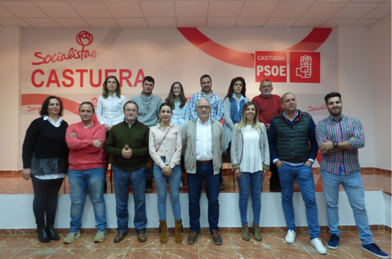 La lista de candidatos del PSOE de Castuera:: 