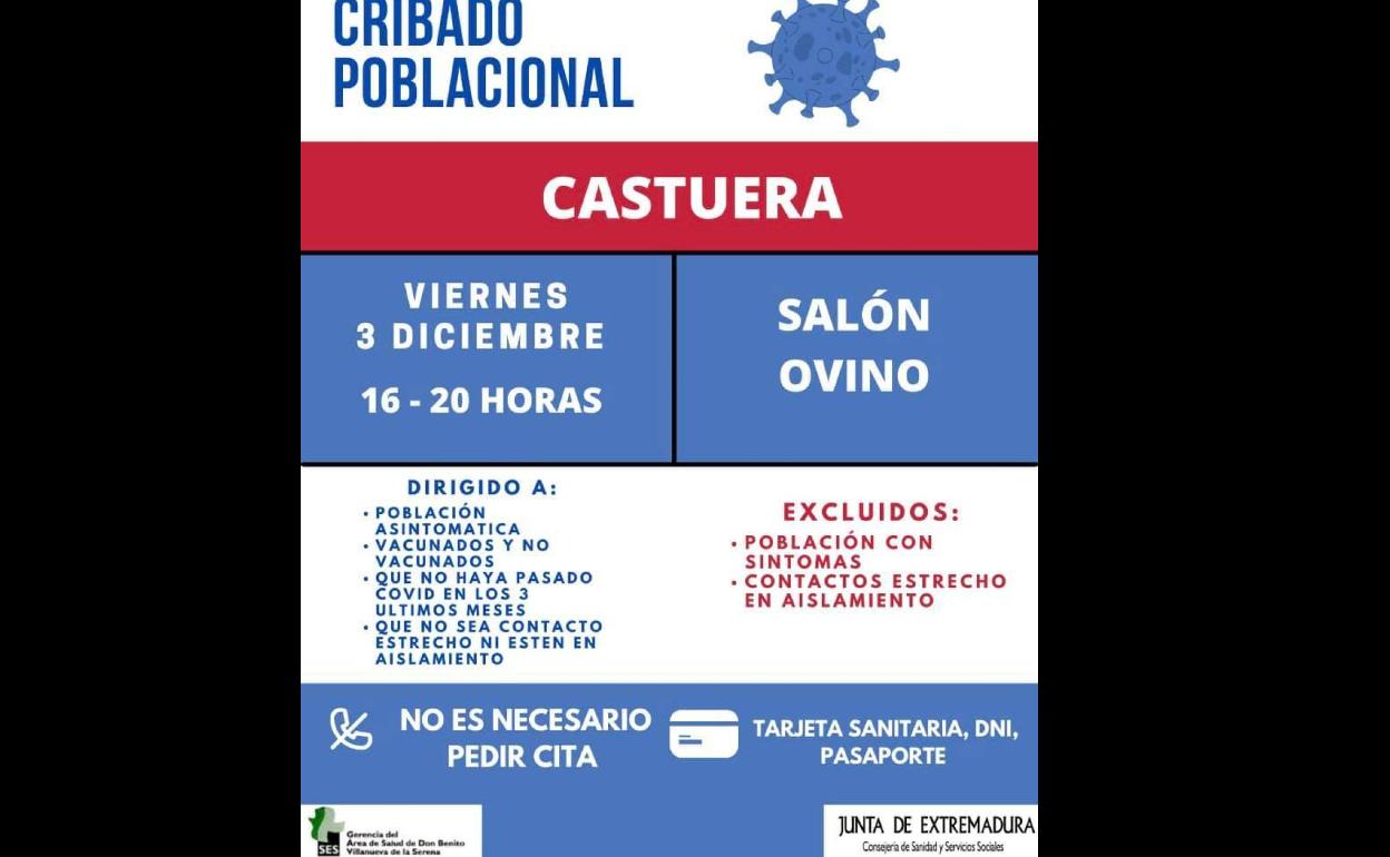 Cribado mañana viernes 