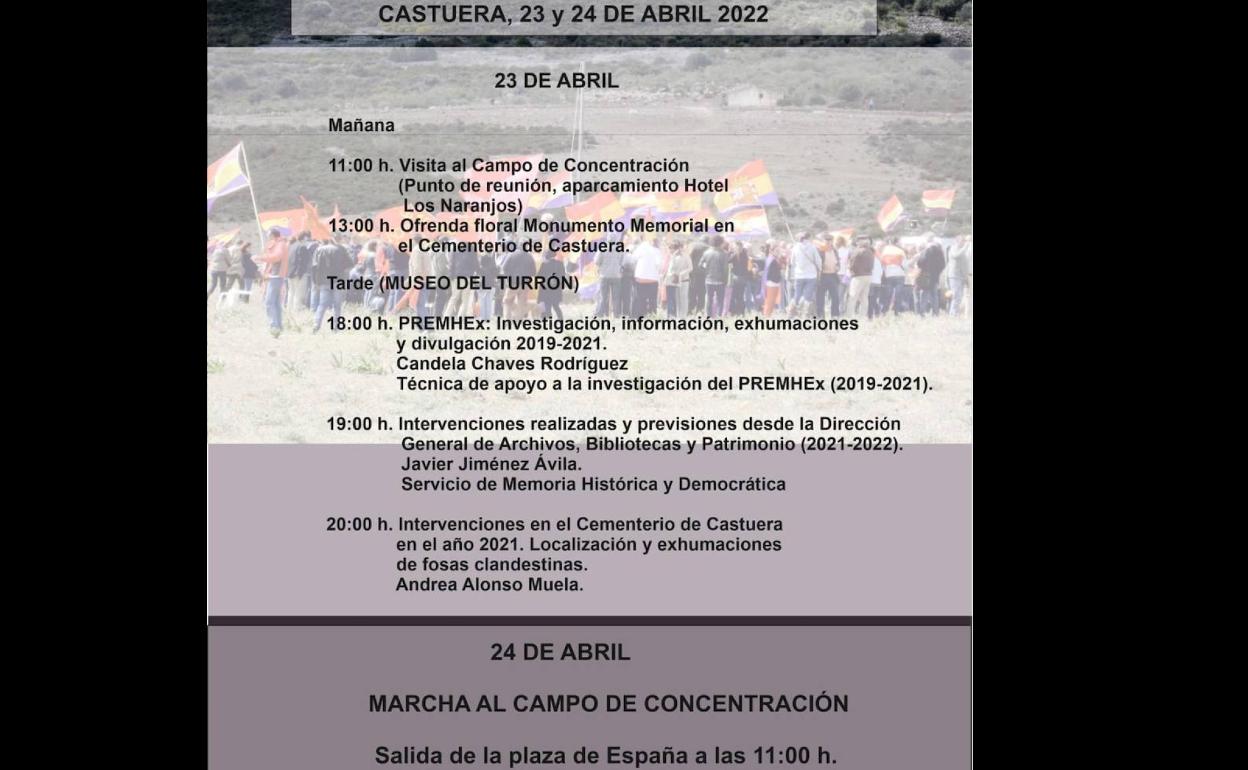 El XVI Homenaje a las Víctimas del Franquismo se celebrará los días 23 y 24 de abril